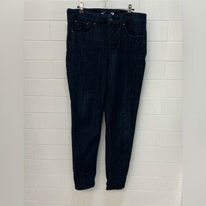 Seven7 Women's Dark Indigo Ankle Jeans